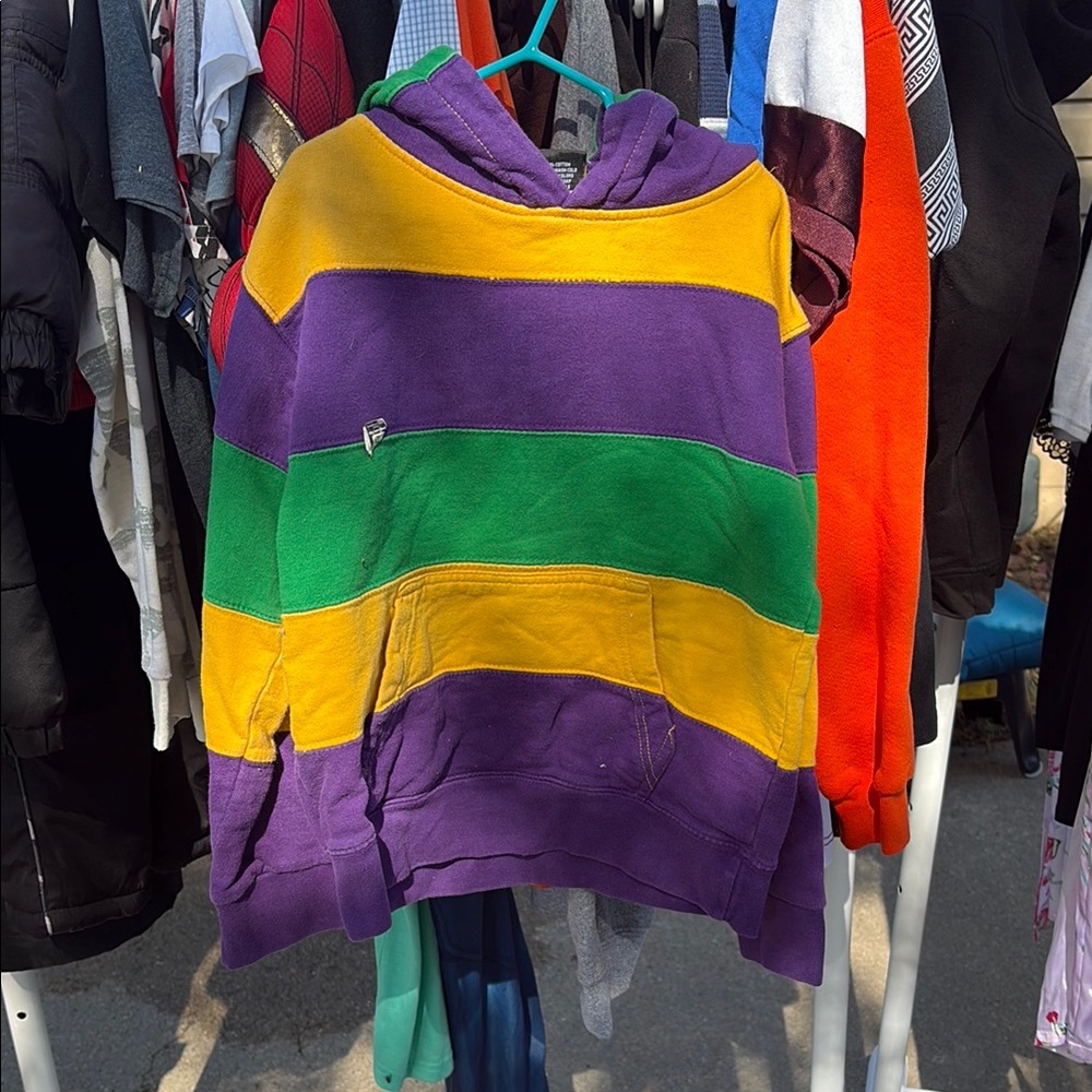 NOLA Mardi Gras Striped Hoodie